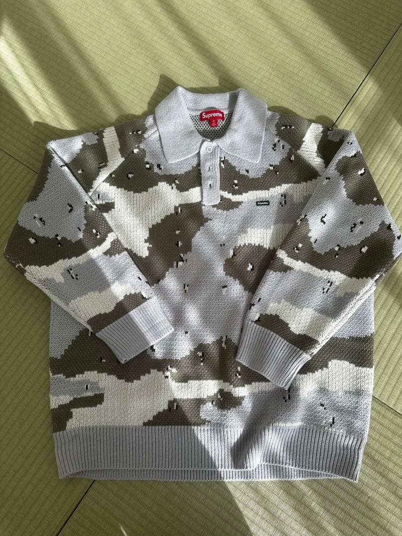 Supreme Small Box Polo Sweater Blue Camo - メルカリ