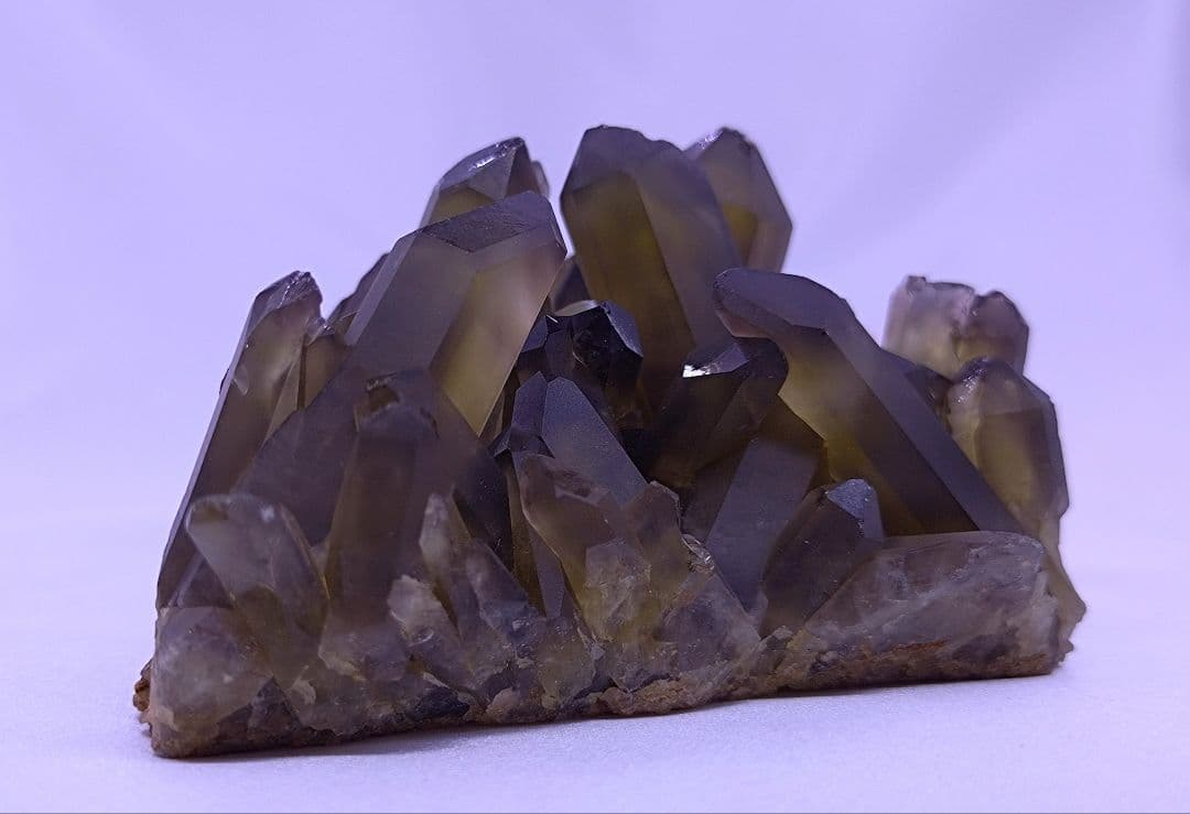 スモーキーシトリン クラスター （大）浄化 厄除け 魔除け 金運 ゼウス