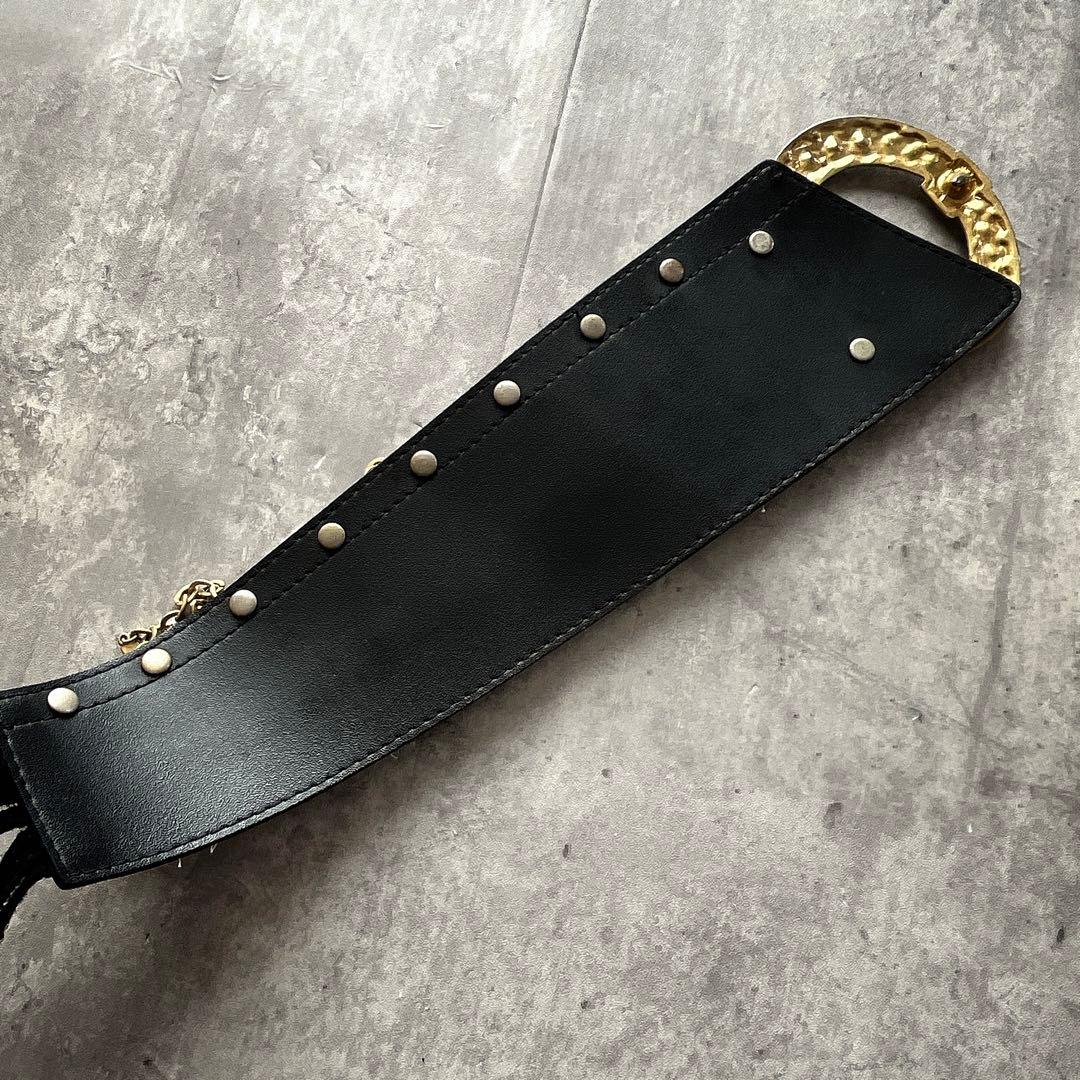 00s archive D.I.A デカバックル チェーン 豹柄ベルト ギャル