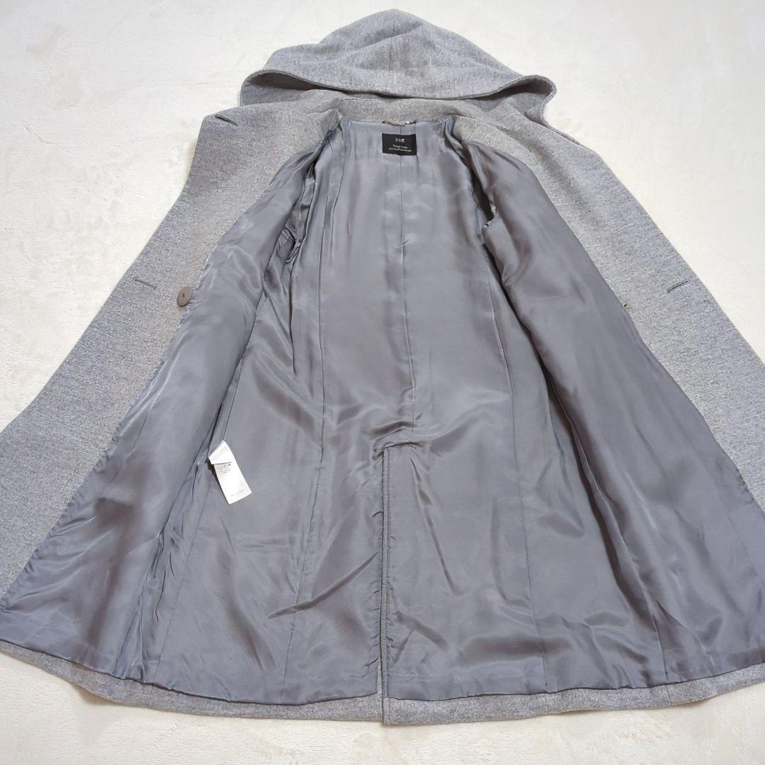 美品 23区 40 ウールアンゴラビーバー フーデッドコート - メルカリ