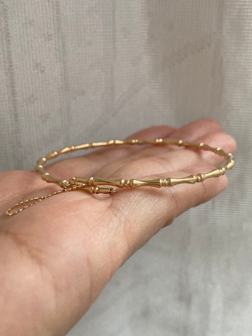 k18 バンブー　バングル　ブレスレット　新品 k18 バンブー バングル ブレスレット 新品