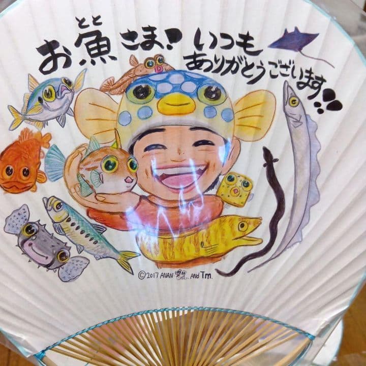 さかなクン 館山限定うちわ、絵本 ハコフグのねがい、3Dメモ帳、ツイン