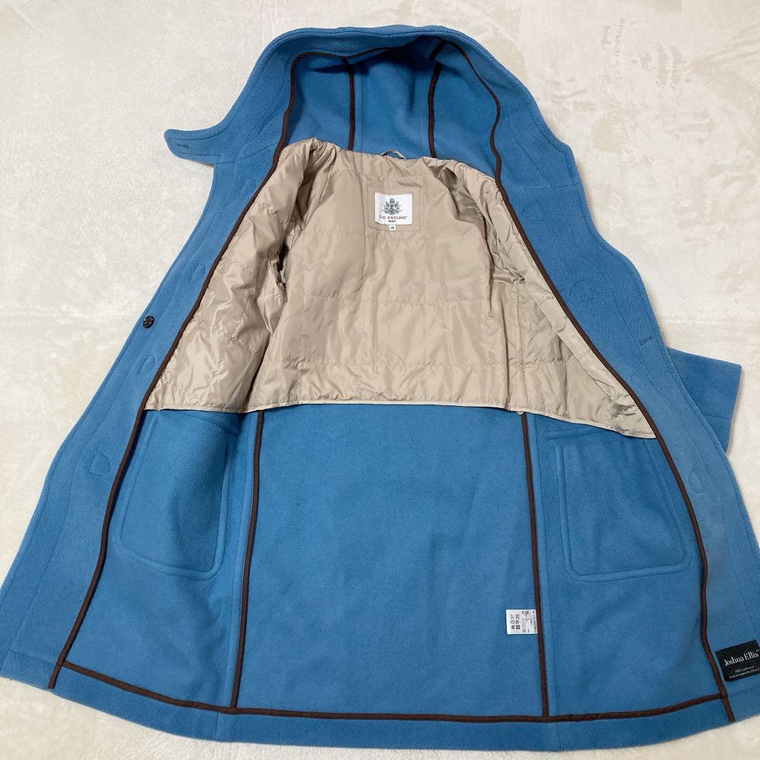 美品】OLD ENGLAND クラシック ダッフルコート ヘリンボーン ブルー