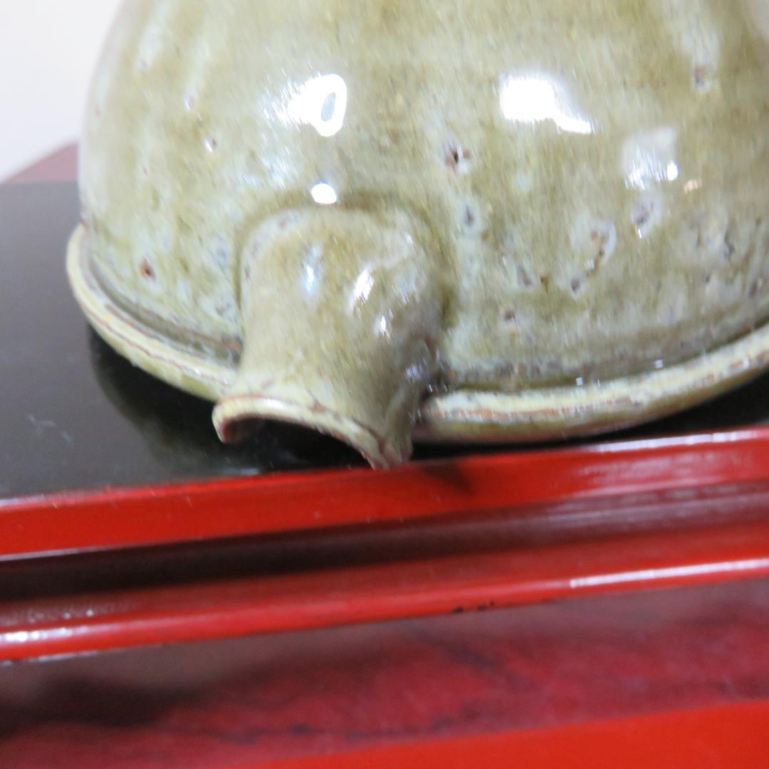 片口 越前 氷坂焼 グリーン 緑 深緑 小振り 銘 - メルカリ