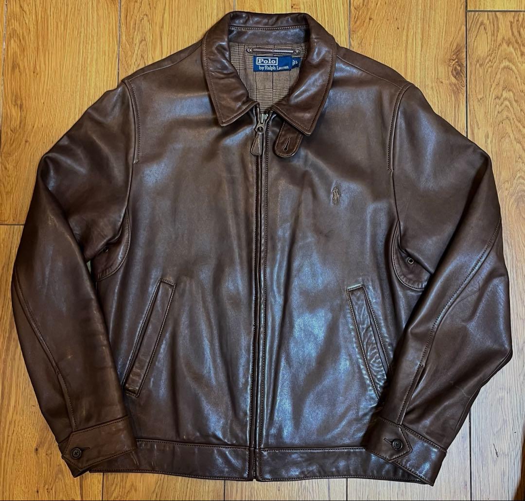 美品】90s POLO Ralph Laurenラルフローレンレザージャケット - メルカリ