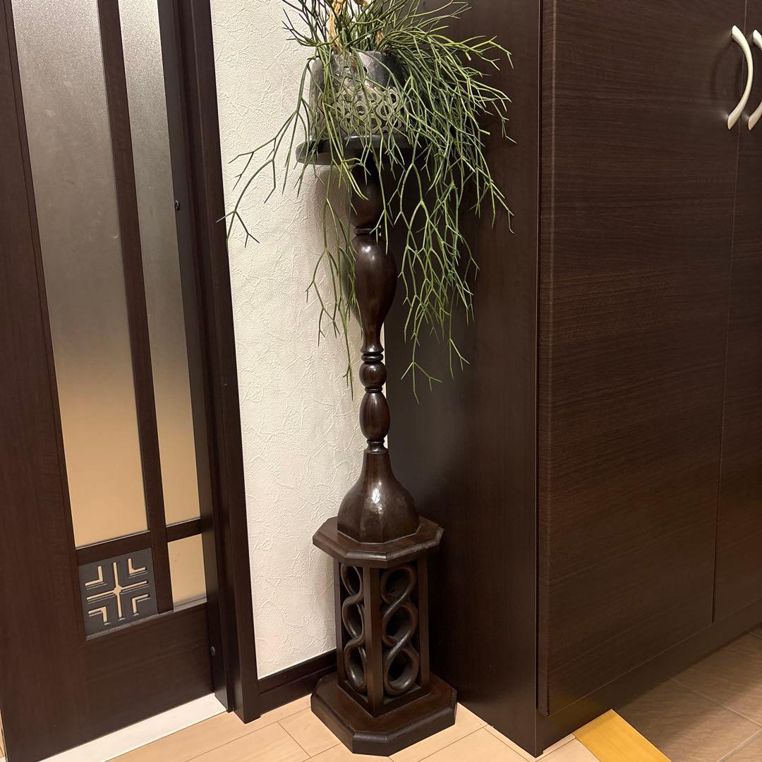 ビンテージ木製フラワースタンド サイドテーブル サイドテーブル スツール 椅子 観葉植物 おしゃれ スクエア