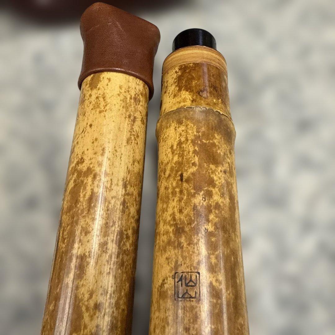 う*き様 尺八本体 竹製 5穴 彫刻あり 和楽器 仙山