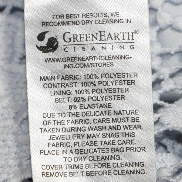 セルフポートレイト ワンピース ギピュールレース ブルー UK8