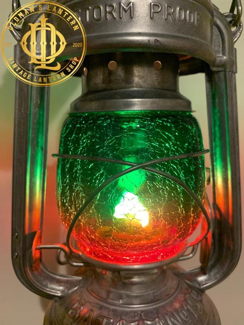 限定】クラックグラス クラシックグリーン/アンバー Feuerhand276