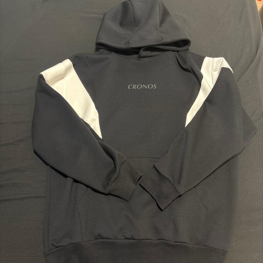CRONOS クロノス フード付きパーカー M ブラック/ホワイト - メルカリ