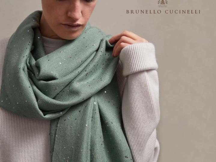 ブルネロクチネリ カシミヤストール 高級✨ブルネロクチネリ ポンチョ