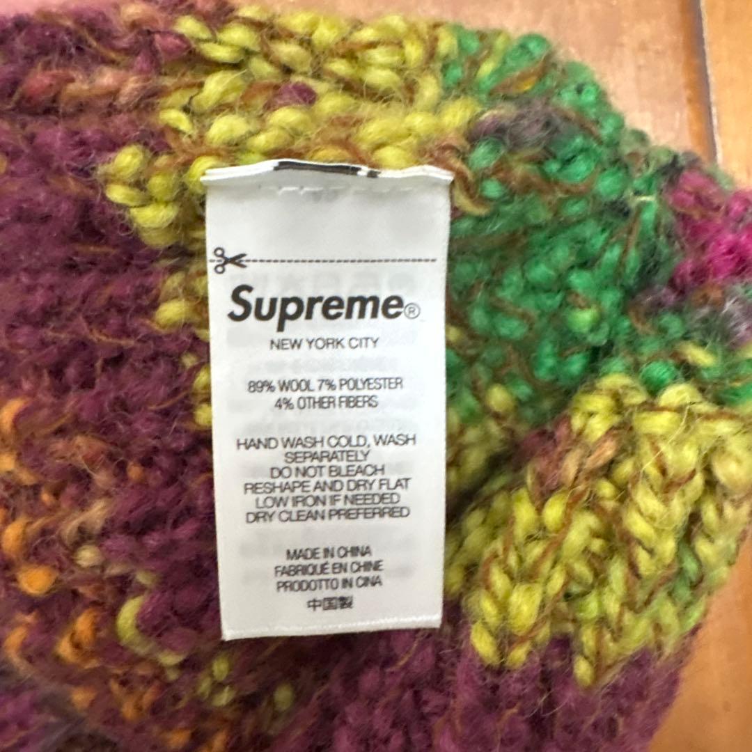 帽子 Supreme Space Dye Stripe Beanie \"Purple\"