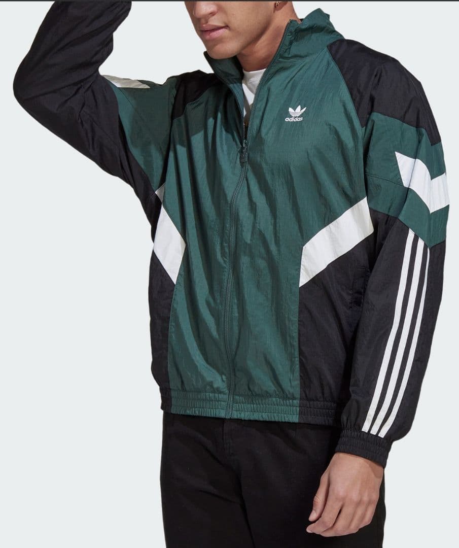 アディダス Rekive 緑 トラック ナイロンジャケット 遠藤さくら 男性S