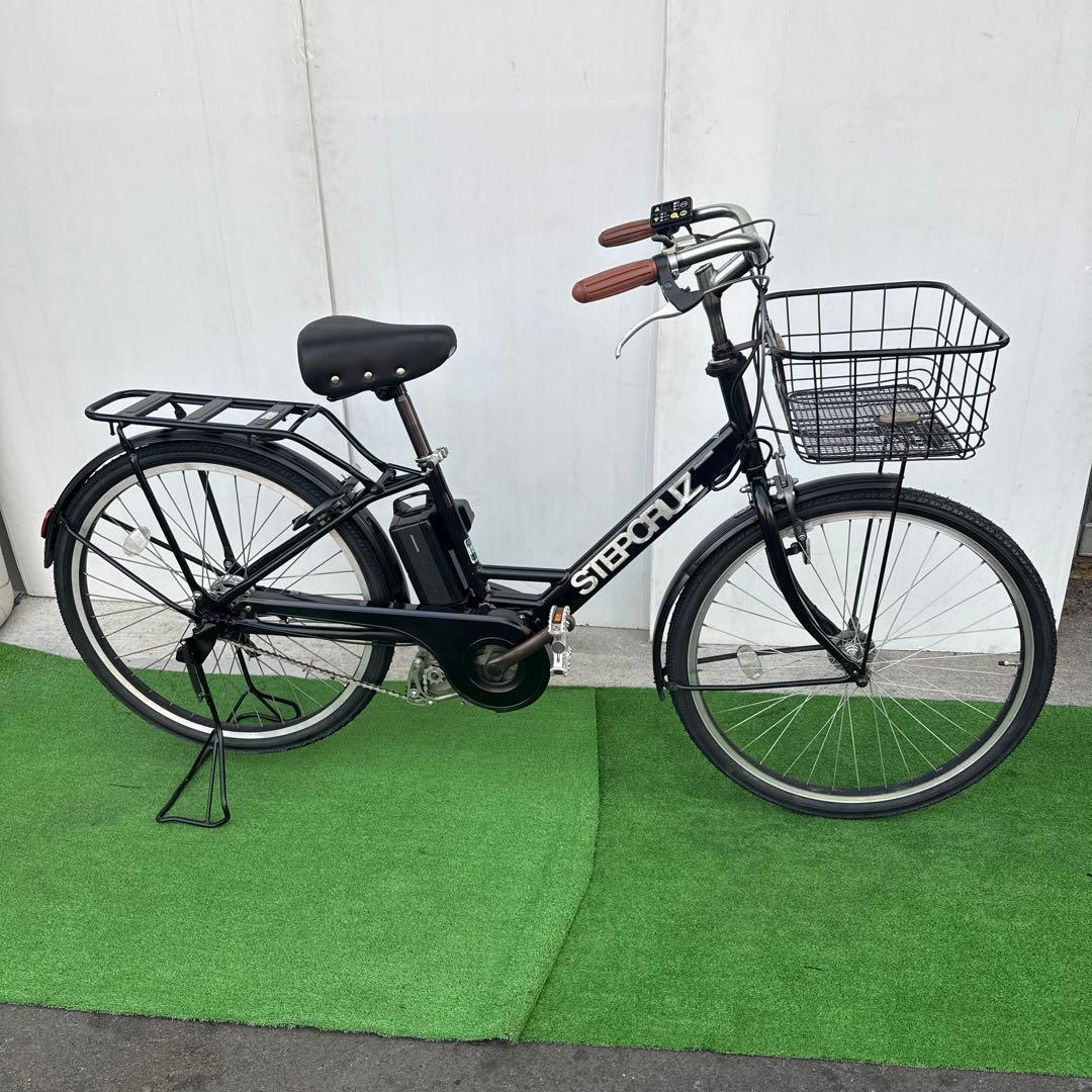 ブリヂストンSTEPCRUZ電動アシスト自転車26インチ 12.3Ah ブラック