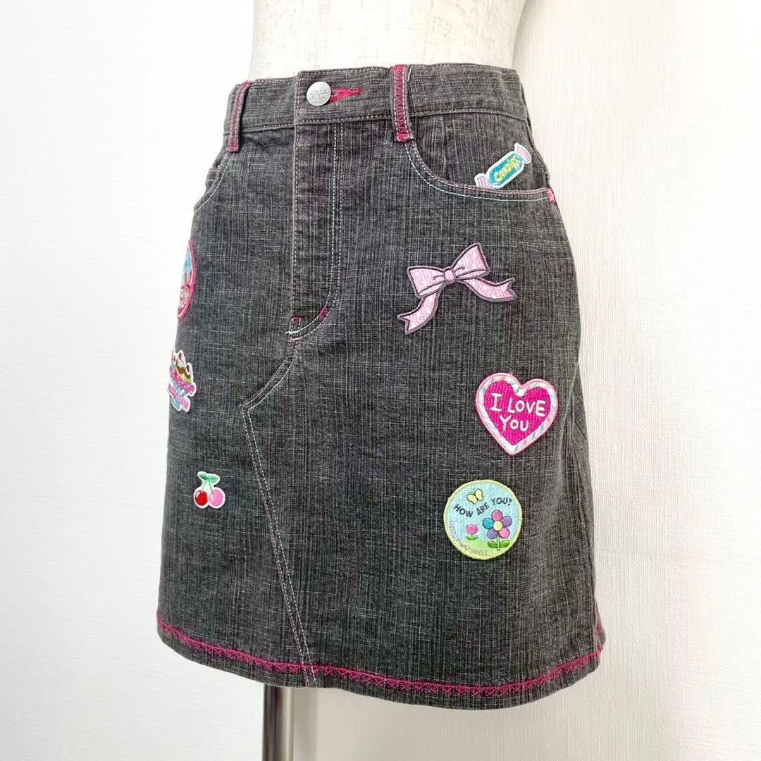 y2k✨️ 00s mezzo piano ベリエちゃん 刺繍 デニム スカート - メルカリ