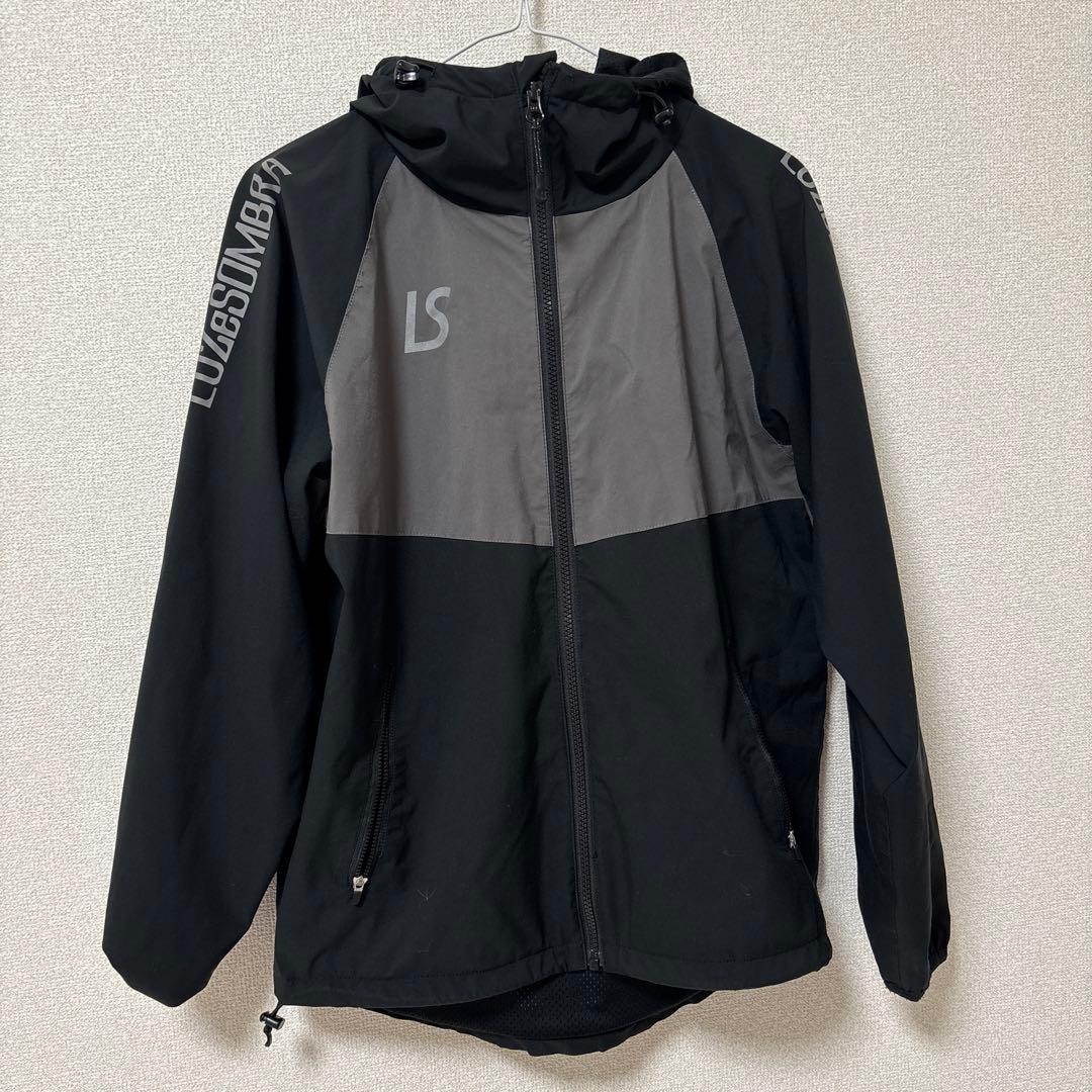 LUZ e SOMBRA タフタ ウィンドブレーカー 160 ブラック グレー ルース