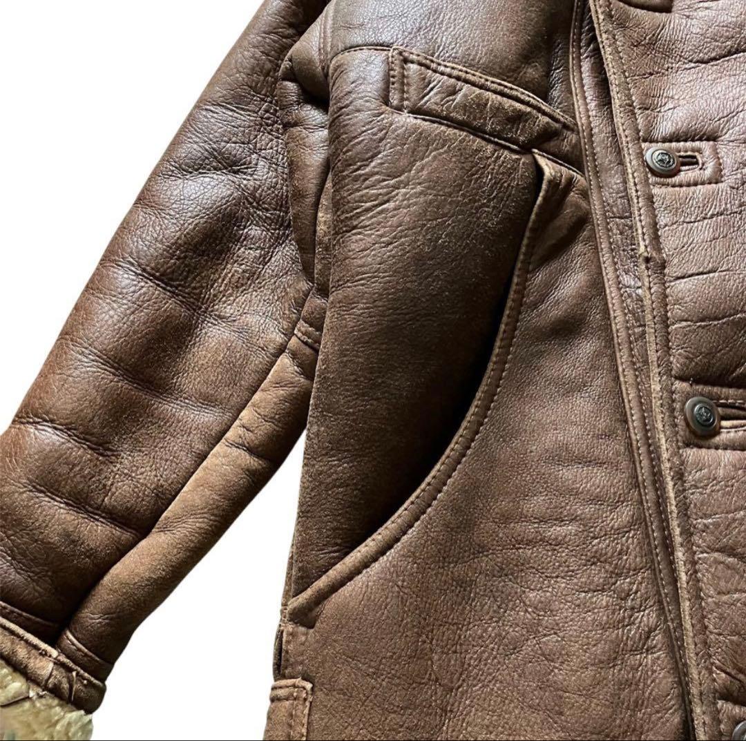 80's USA製 B3type 本革ラムレザー ムートン ボンバーJKT L - メルカリ