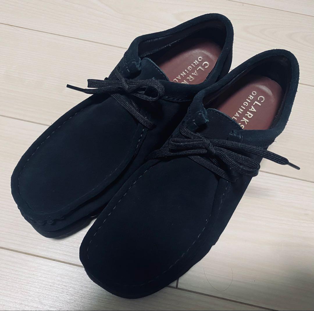 クラークス ワラビー GORE-TEX UK7 1/2 黒 WallabeeGTX / メンズ ワラビーゴアテックス （ブラックスエード