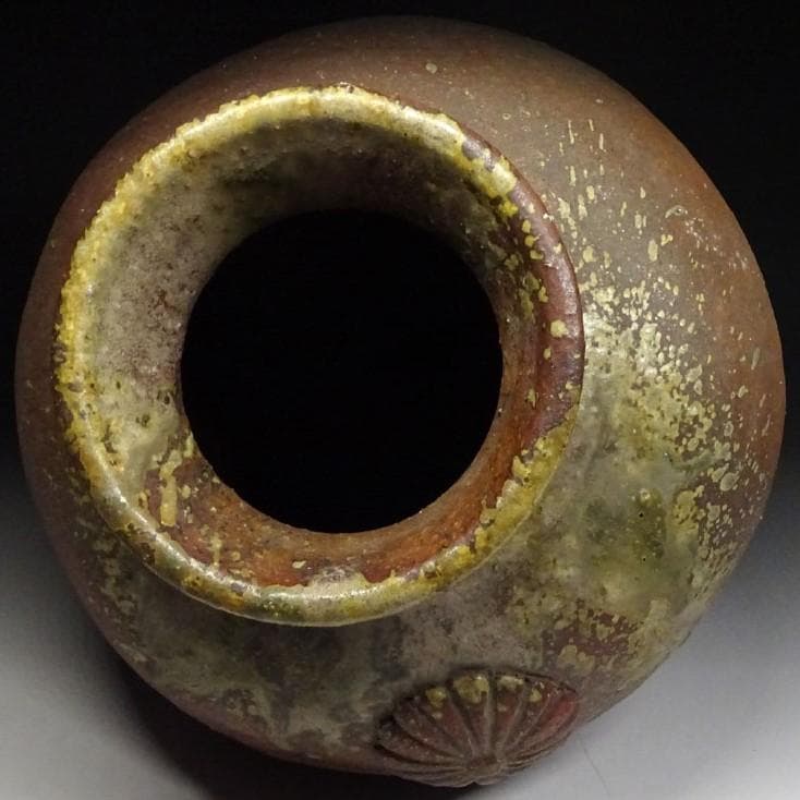 大名品】◇古丹波 壷 菊花紋 窯印 下賜品◇検）白磁 古