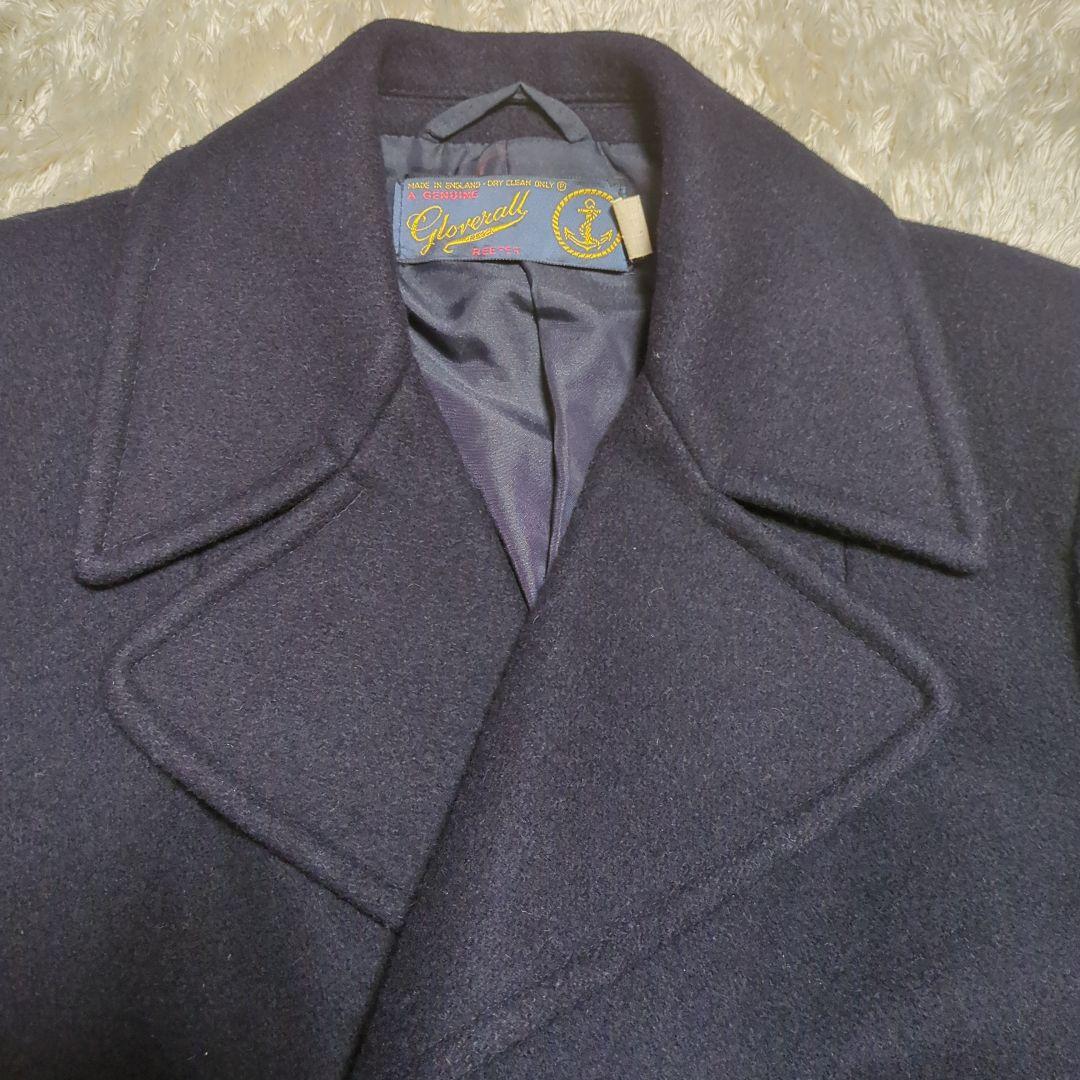 グローバーオール Pコート ジャケット 金ボタン ネイビー M - メルカリ