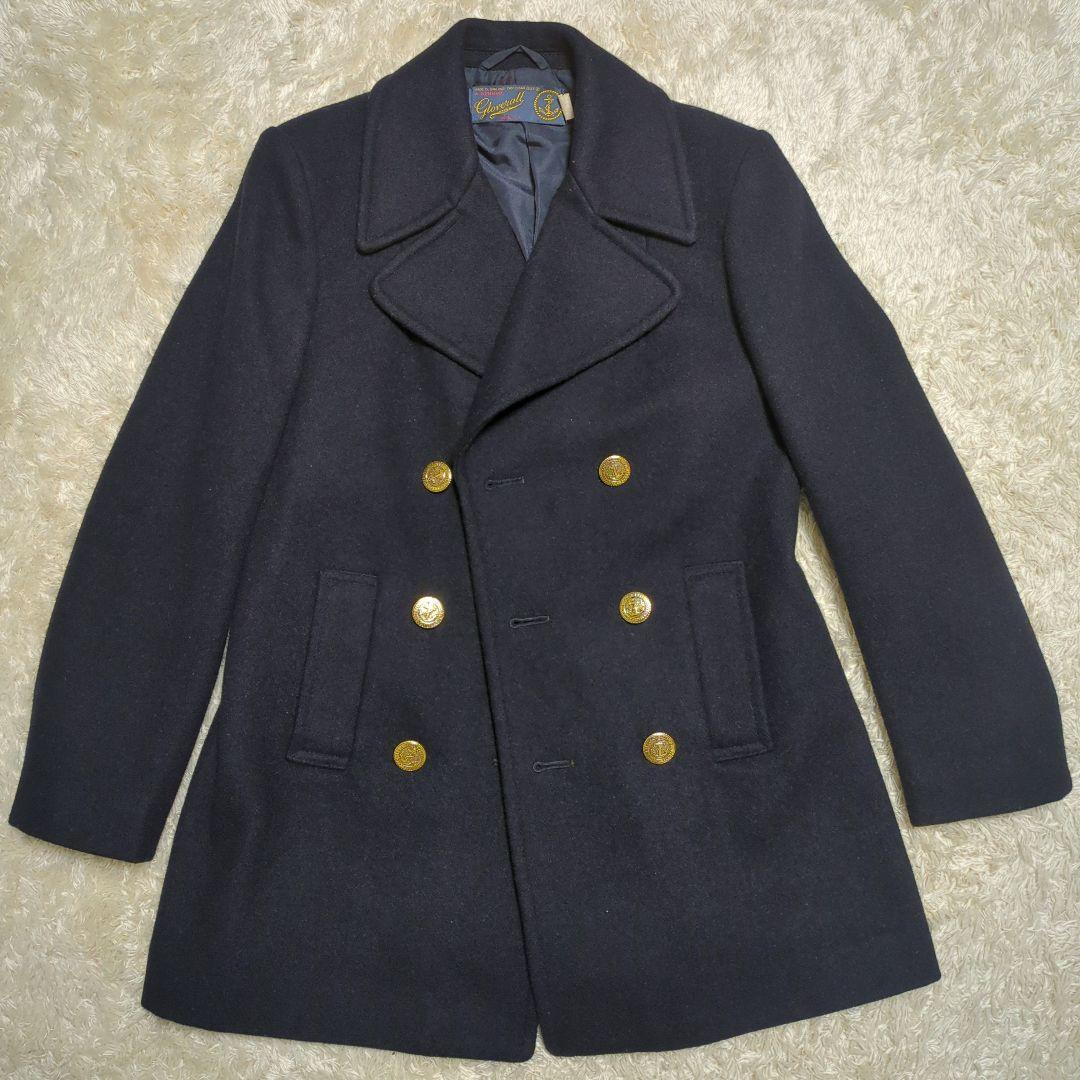 グローバーオール Pコート ジャケット 金ボタン ネイビー M - メルカリ