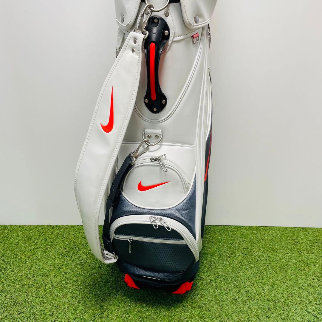 Nike キャディバッグ ホワイト/ブラック/レッド ゴルフ ナイキ メンズ