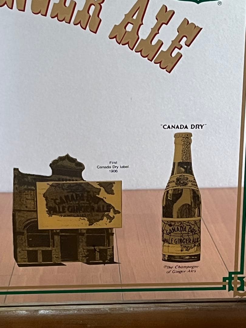 希少】カナダドライ ジンジャーエール パブミラー 管理A3473 アンティーク