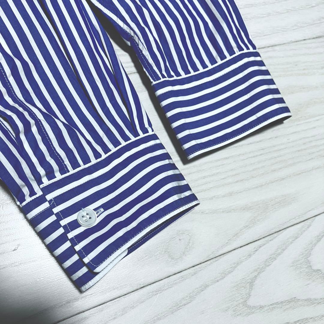 コムデギャルソンシャツ ストライプ ドッキング ロングシャツ