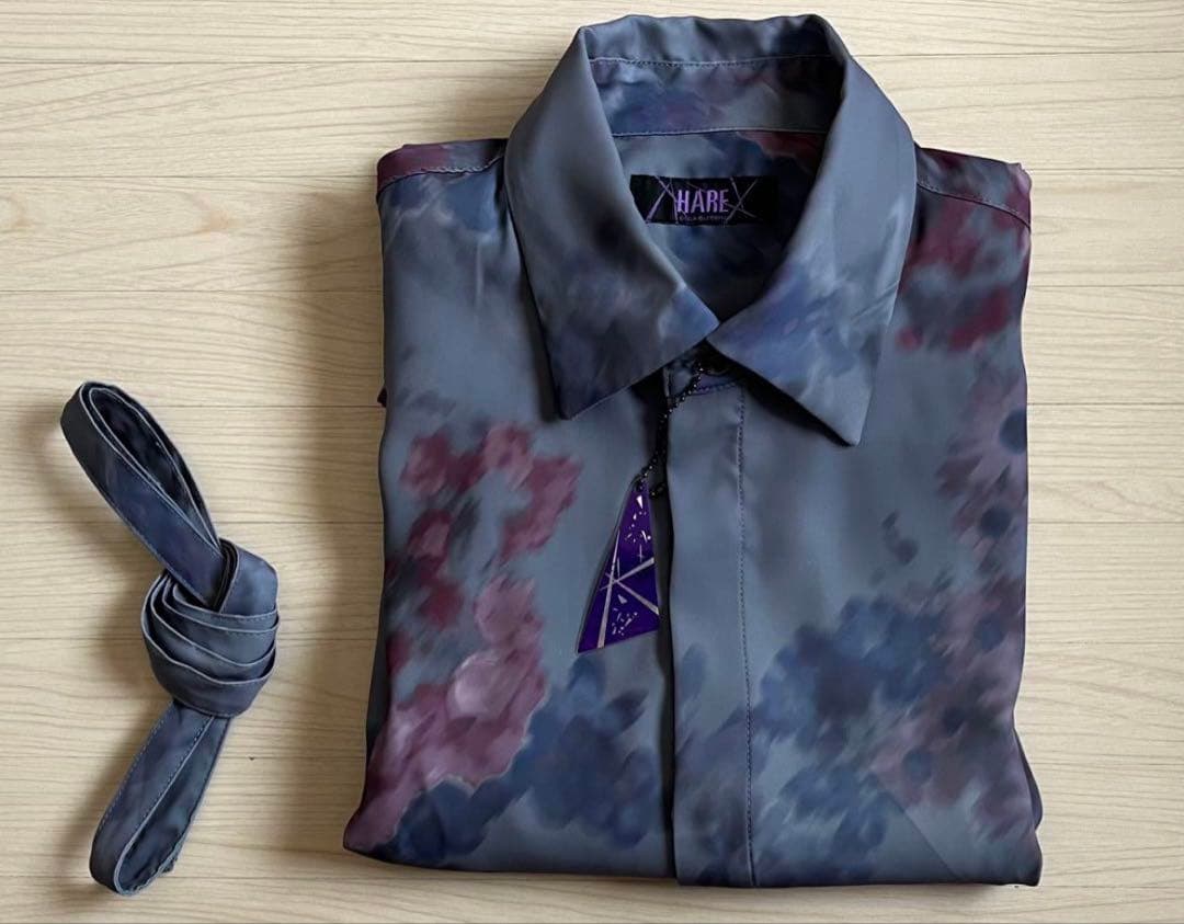 最終値下げ】プロセカ×ZOZO ノーバディフラワープリントシャツ HARE