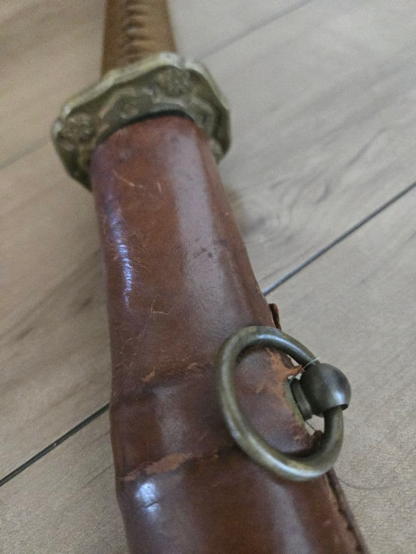 実物 最終値下げ 陸軍将校用軍刀拵えのみ 野戦用 刀身/つなぎ無し 実物