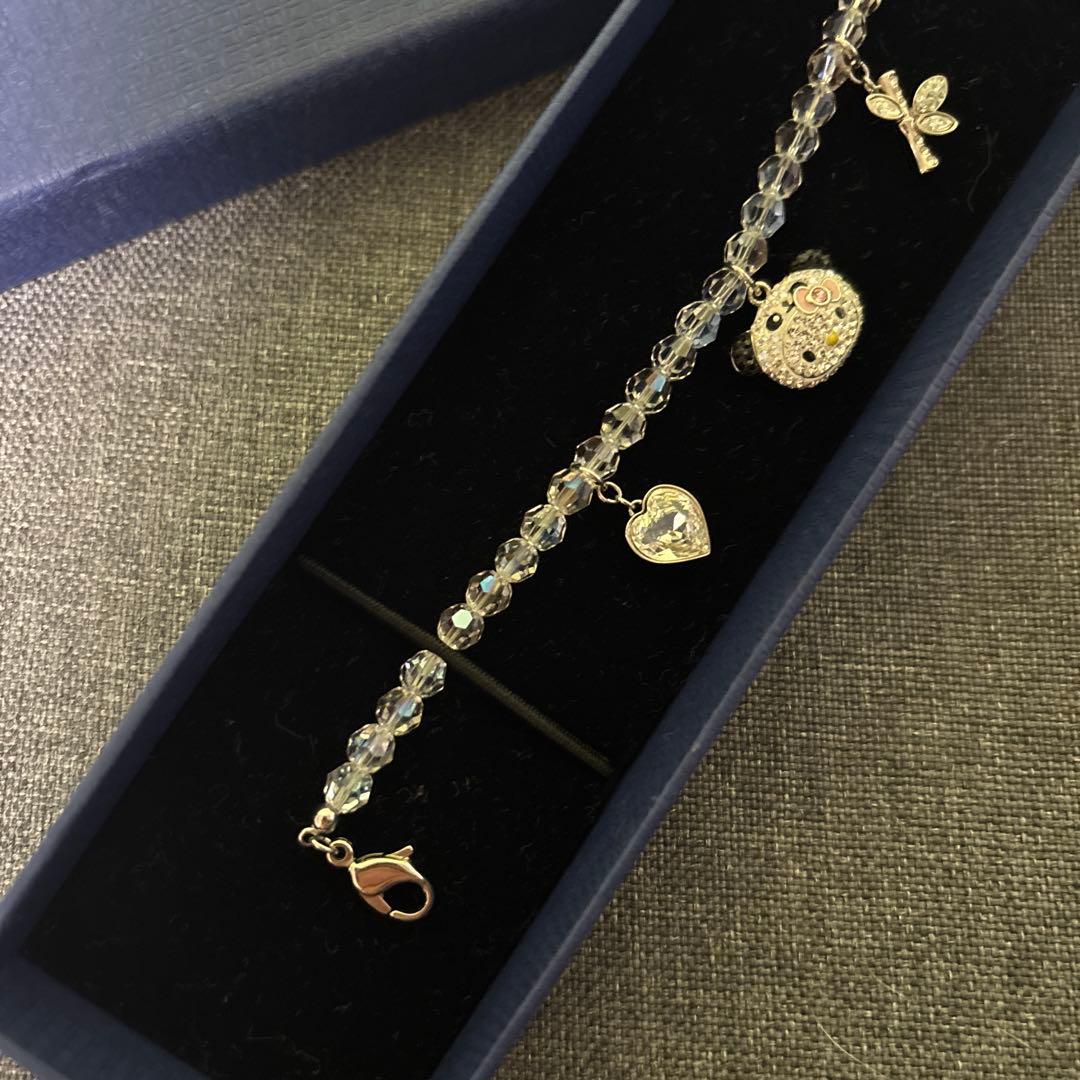 Swarovski クリスタルチャーム ブレスレット☆ハローキティ☆パンダ