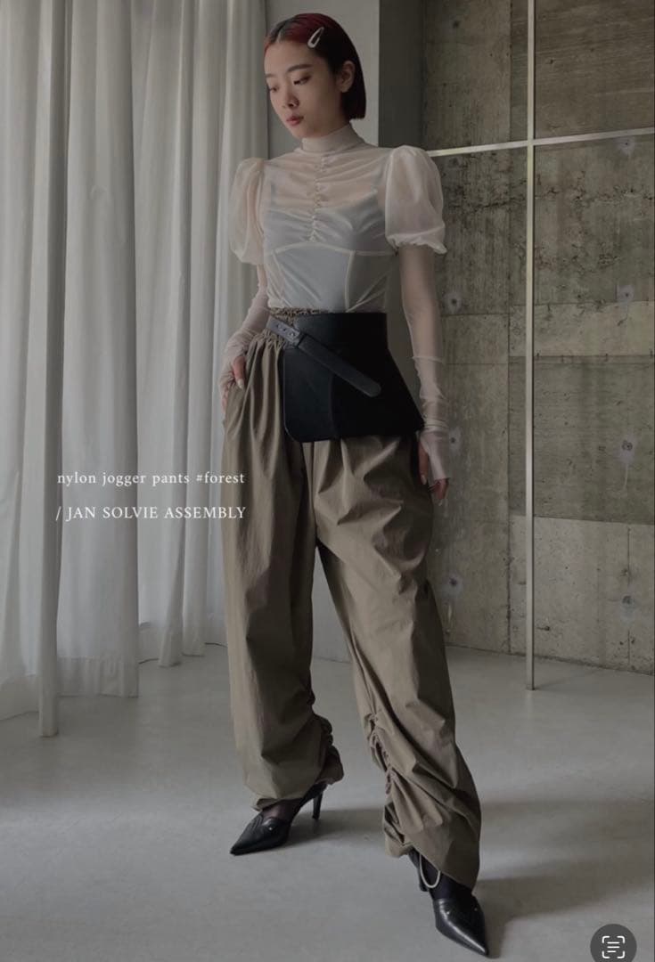 JAN SOLVIE ASSEMBLY leather corset belt