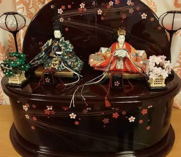 【ぷにぷに様】雛人形 雅泉 雛爛漫 親王飾り 紀州塗り 雛人形 コンパクト ひな人形 収納飾り 親王飾り 雅泉作 雛爛漫 芥子