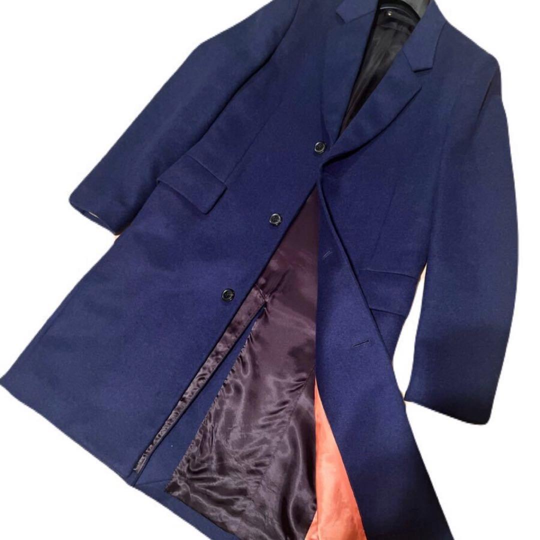 ❤️ Paul Smith 美品 ウールカシミア チェスターコートL 10万ブルー