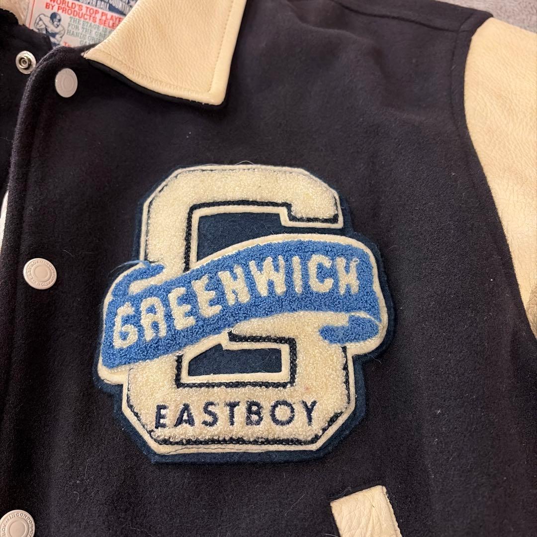 80s Vintage EASTBOY 袖レザー スタジャン フルデコ 刺繍 - メルカリ