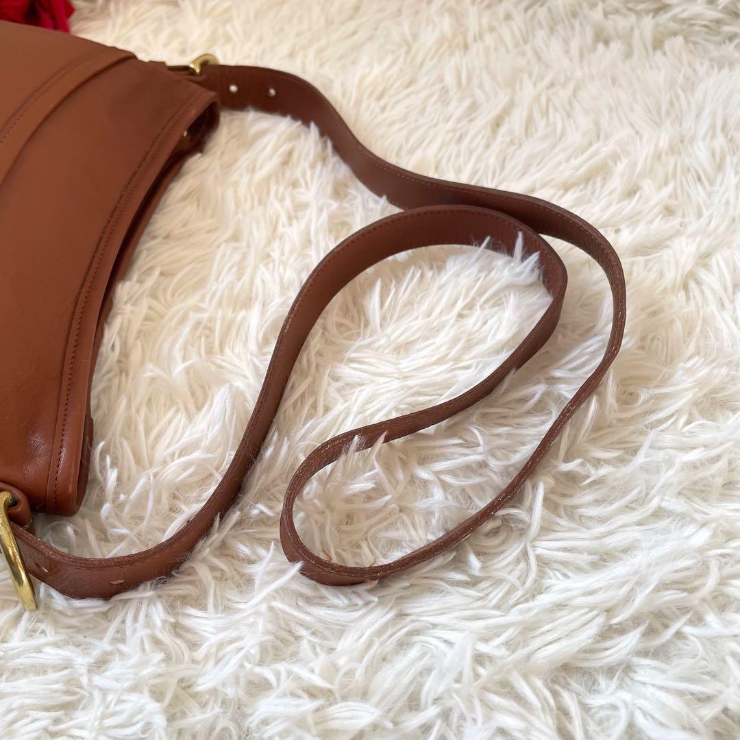 COACHオールドコーチ ブラウンレザーショルダーバッグUSA製4143