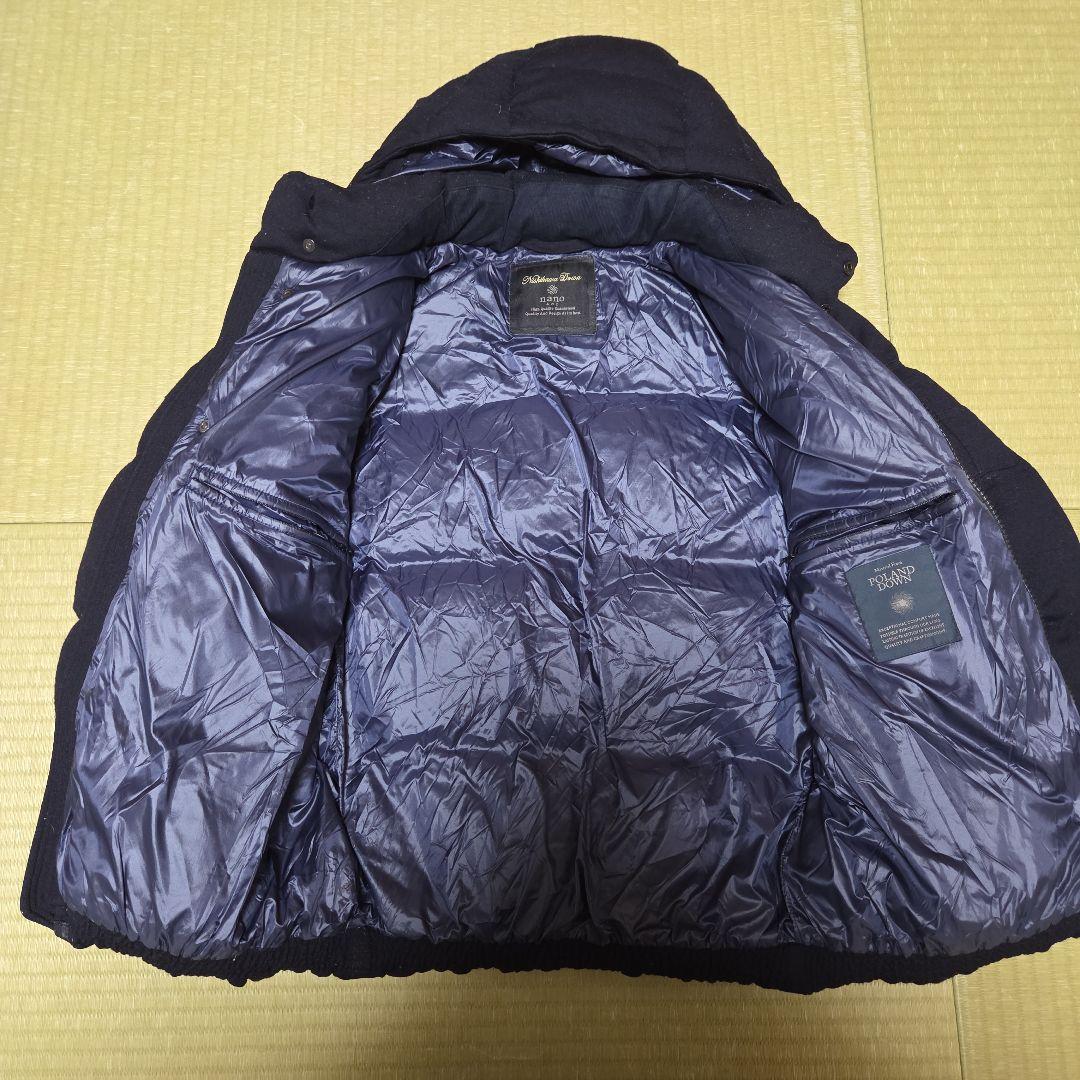 ナノユニバース 西川ダウン サイズL G2 ジャケット2way 紺