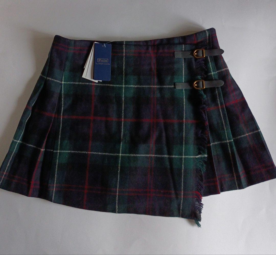 値下げ！【新品】POLO RALPH LAUREN タータンチェック巻きスカート Ralph Lauren ラルフローレン タータンチェック巻きスカート 160
