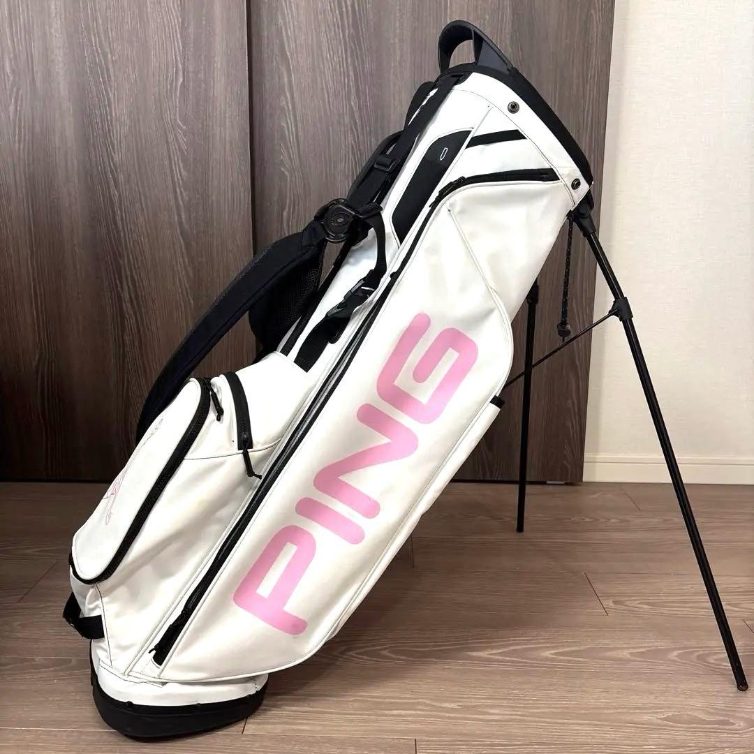 PING ゴルフキャディバッグ ホワイト✖️ピンクカスタムオーダーお値下げ！