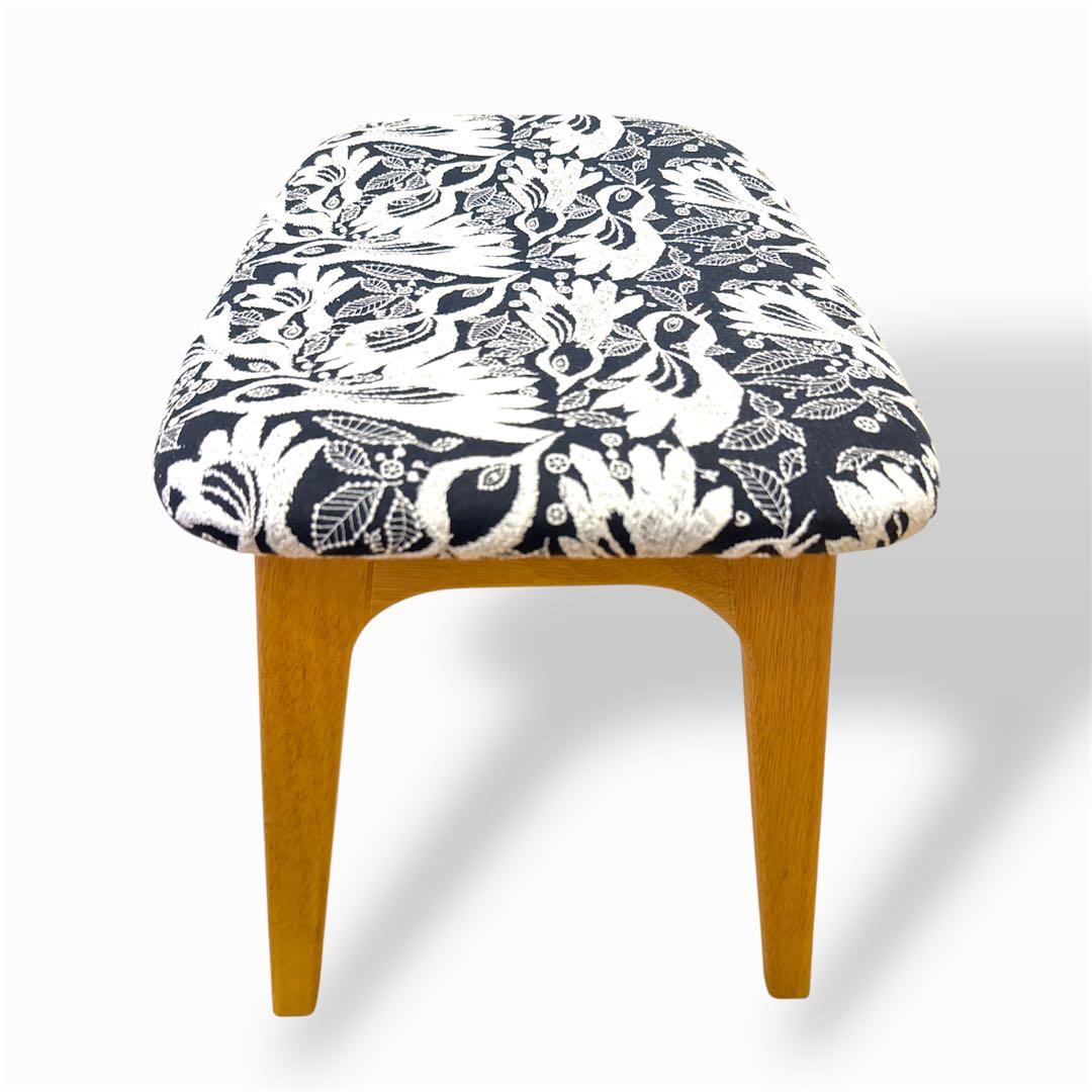 北欧スタイル】ミナペルホネン生地使用スツール イス オットマン