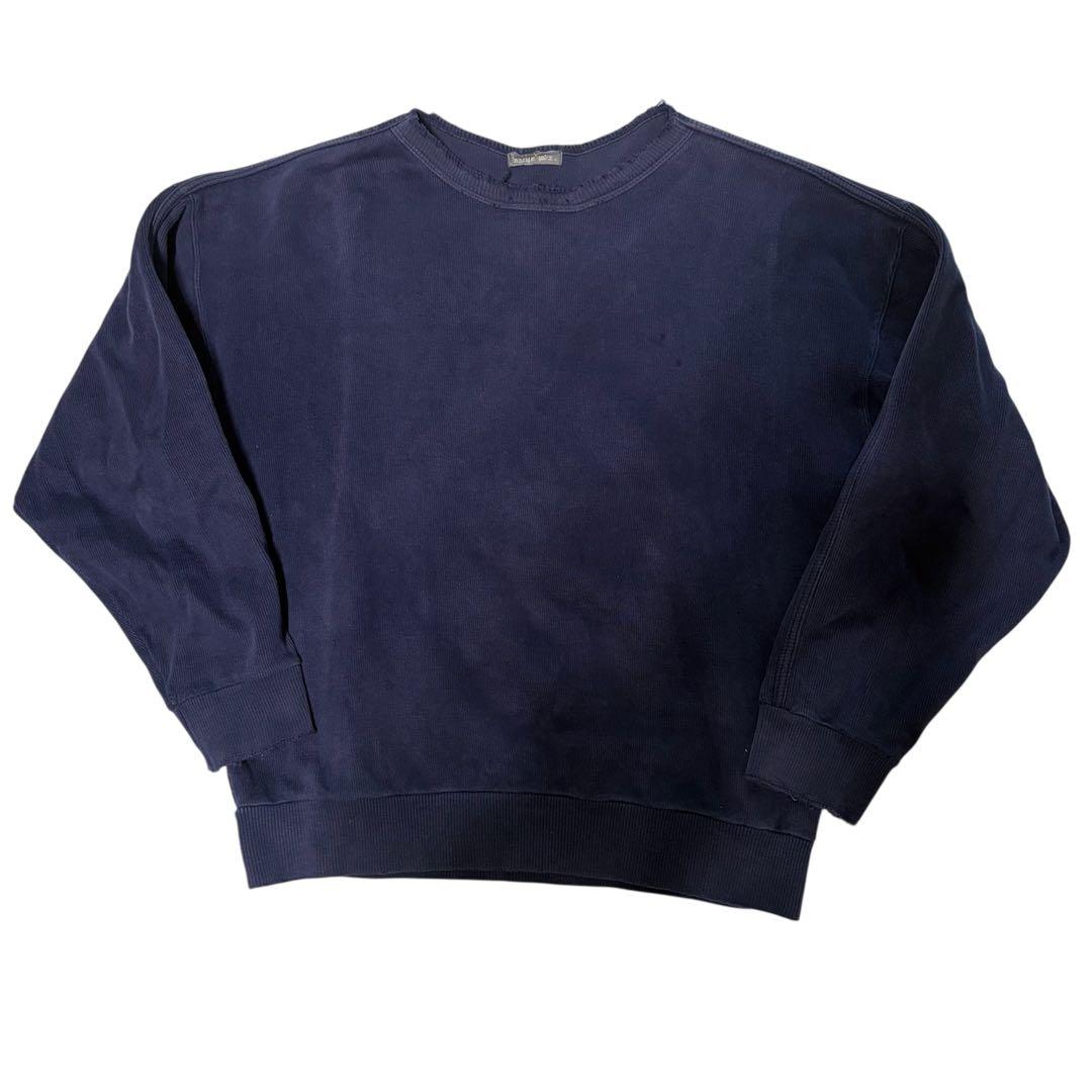 80s 筆タグ　ISSEY MIYAKE スウェット　バックロゴ　ネイビー i.s. ISSEY MIYAKE(アイエス イッセイミヤケ) 90's IS logo sweat