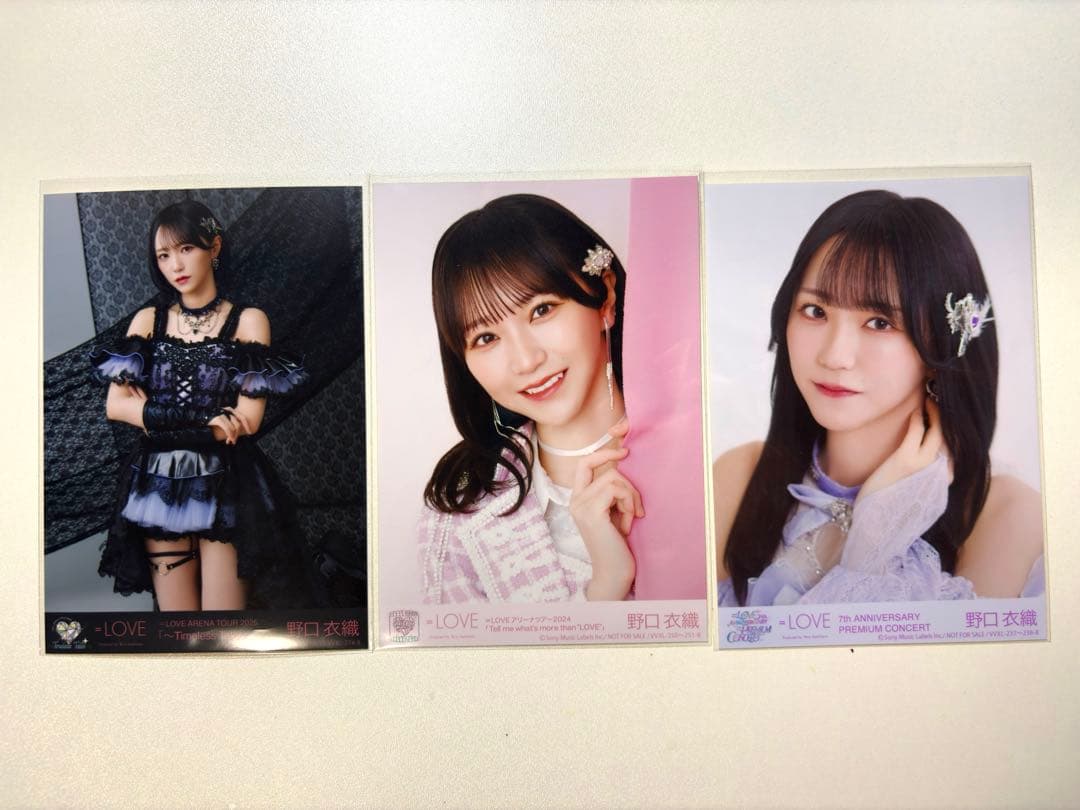 イコラブ 野口衣織 生写真 円盤 封入 7周年 アリーナツアー2024,2025