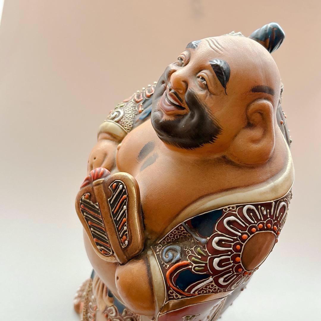 九谷焼 布袋様 七福神 縁起物 置物 布袋尊 骨董 年代物 蔵出し 昭和