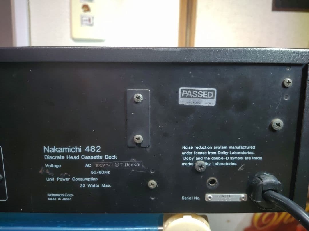 ナカミチ高級3ヘッドカセットデッキ482 ブラック