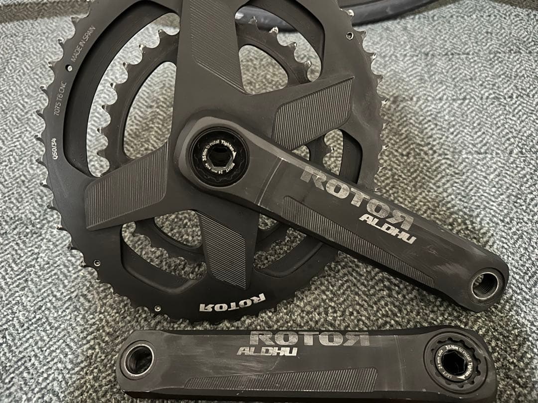 週末限定価格　ROTOR ALDHU クランクセット ROTOR 「ローター」 ALDHU CARBON 50-34T 172.5mm クランクセット