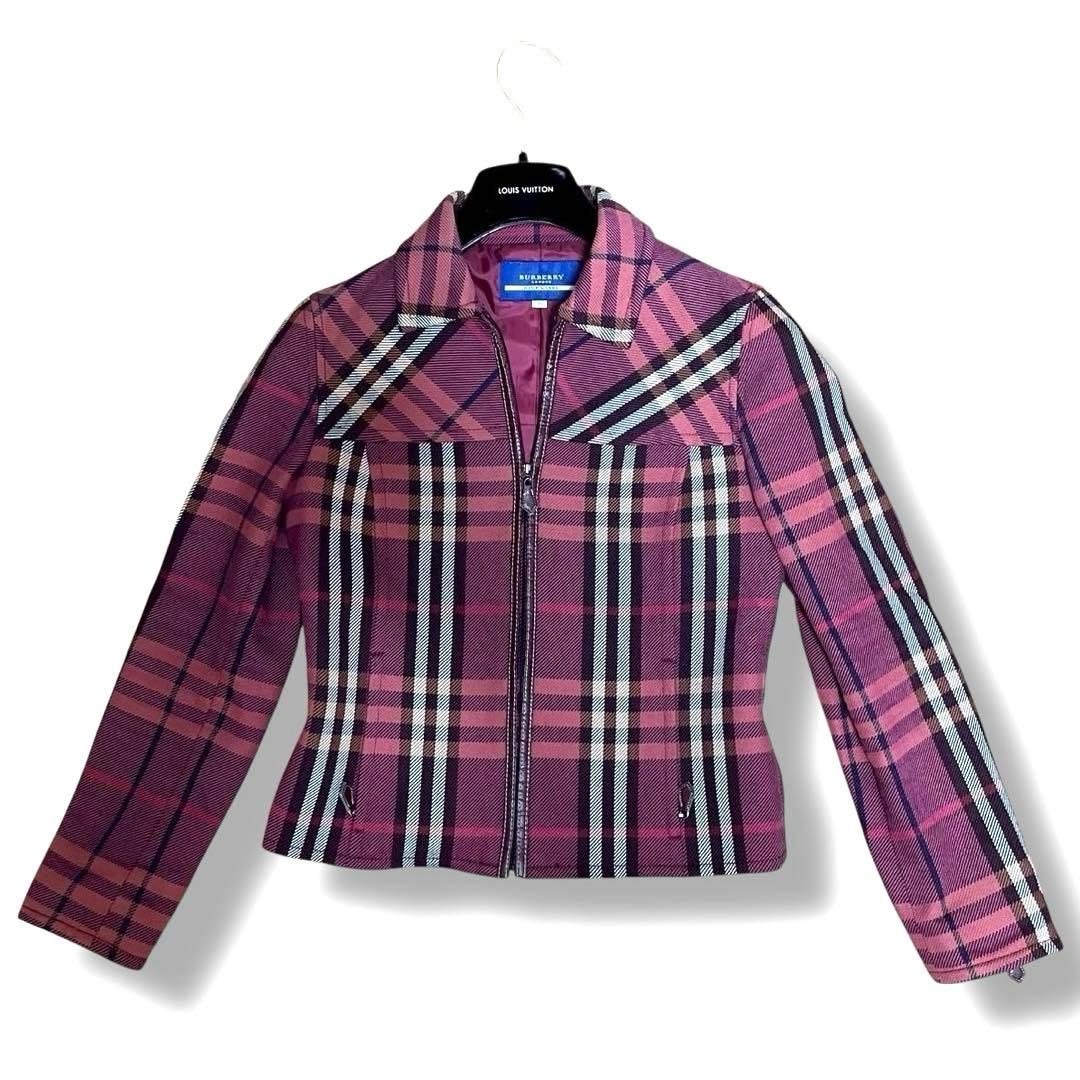 BURBERRY BLUE LABEL ピンクジャケット 38 バーバリーブルーレーベル