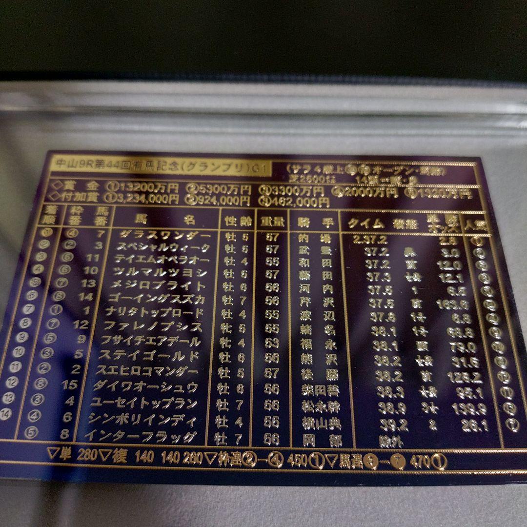 第44回 有馬記念 プレート と 大川慶次郎 責任監修 神様の馬券術 本