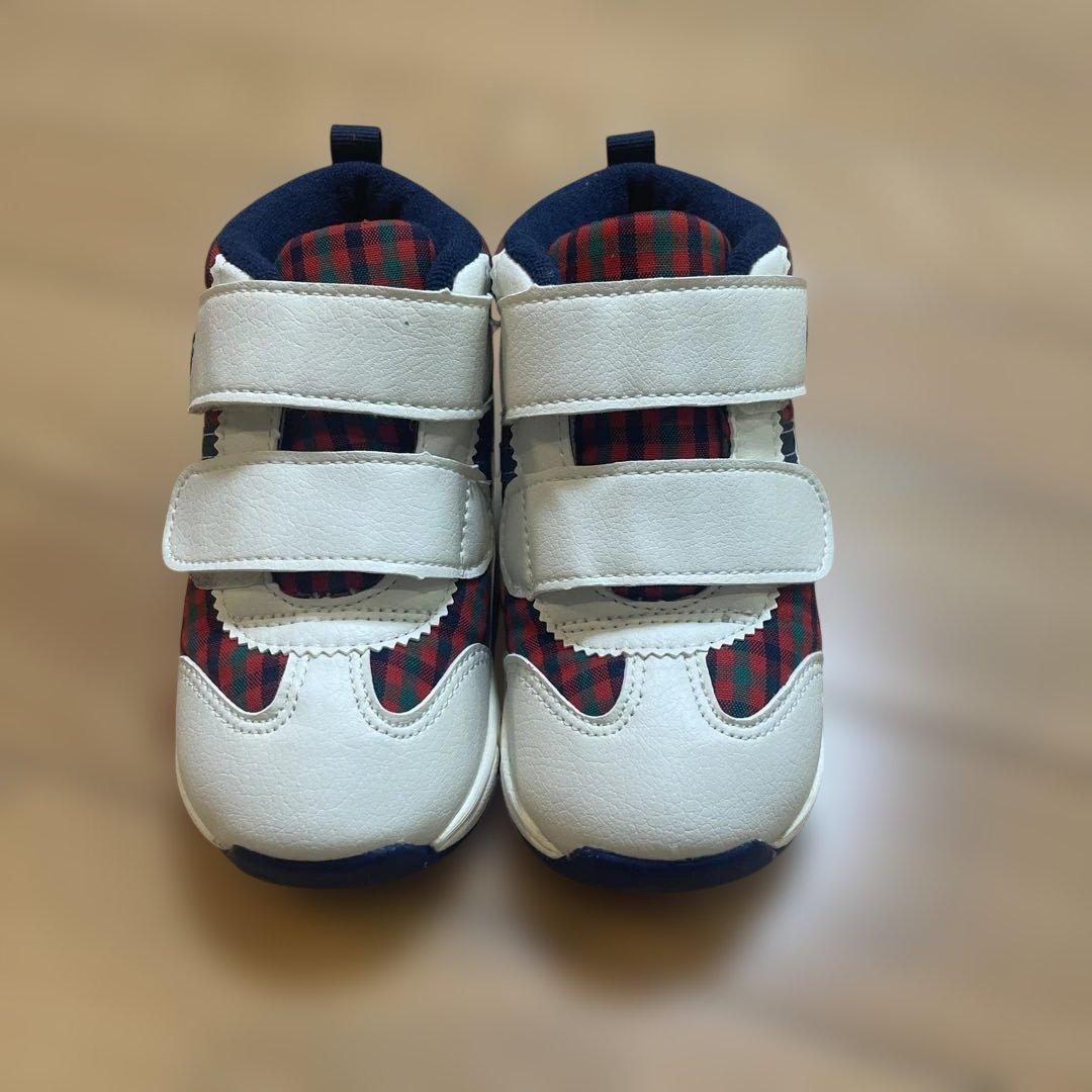 fh00_15様専用 familiar×asics 赤チェック 15センチ