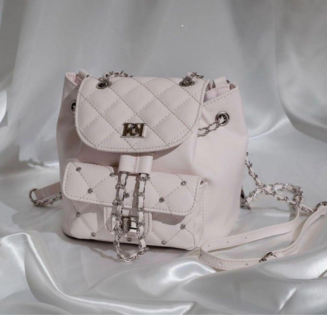 darich コンビニ支払い❌ キルティングビジューミニリュック ピンク darich コンビニ支払い❌ キルティングビジューミニリュック ピンク