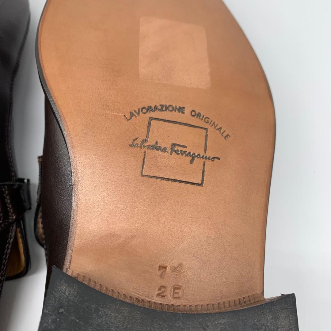 未使用級✨サルヴァトレーフェラガモ シューズ シルバー金具 26.5cm